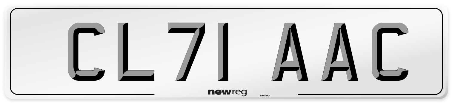 CL71 AAC Number Plate from New Reg